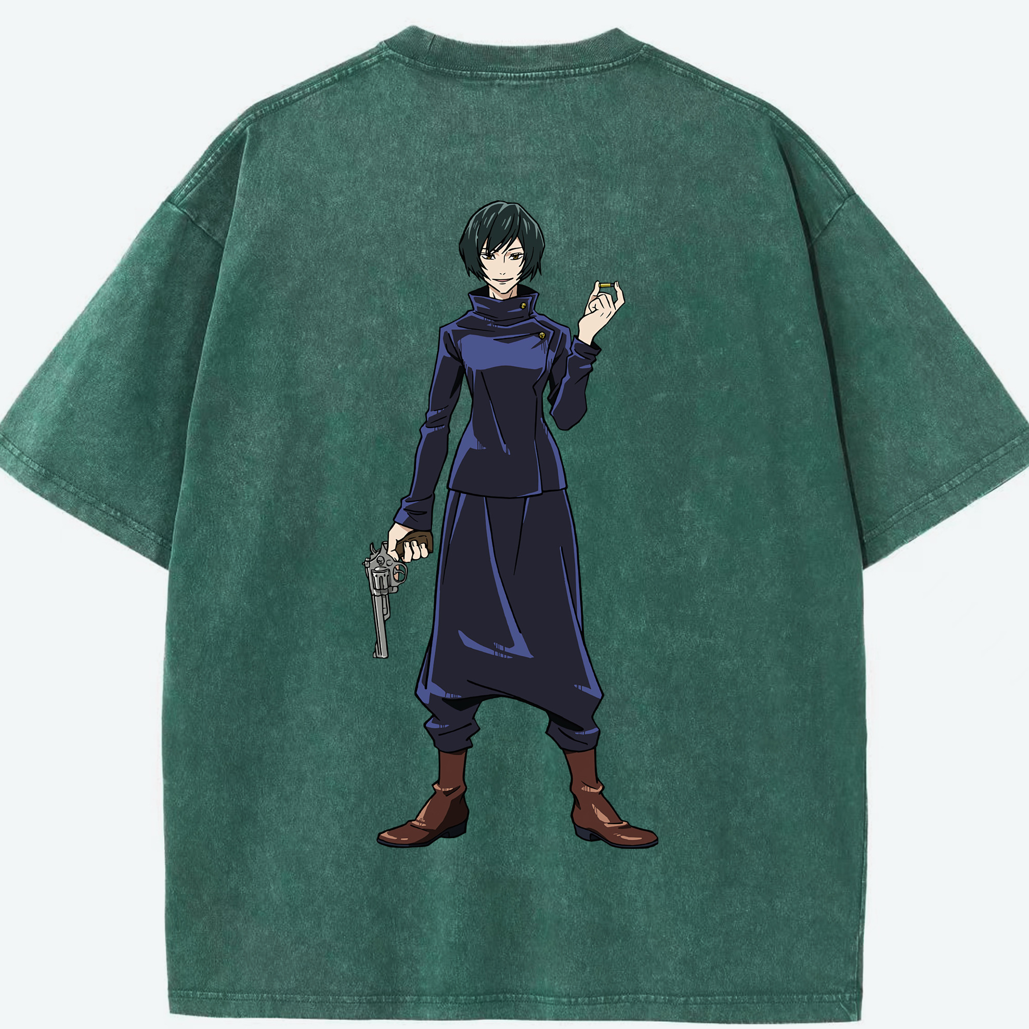 （画像用） 呪術廻戦 Jujutsu Kaisen 綿100% ヴィンテージ風 半袖Tシャツ（背面プリント）